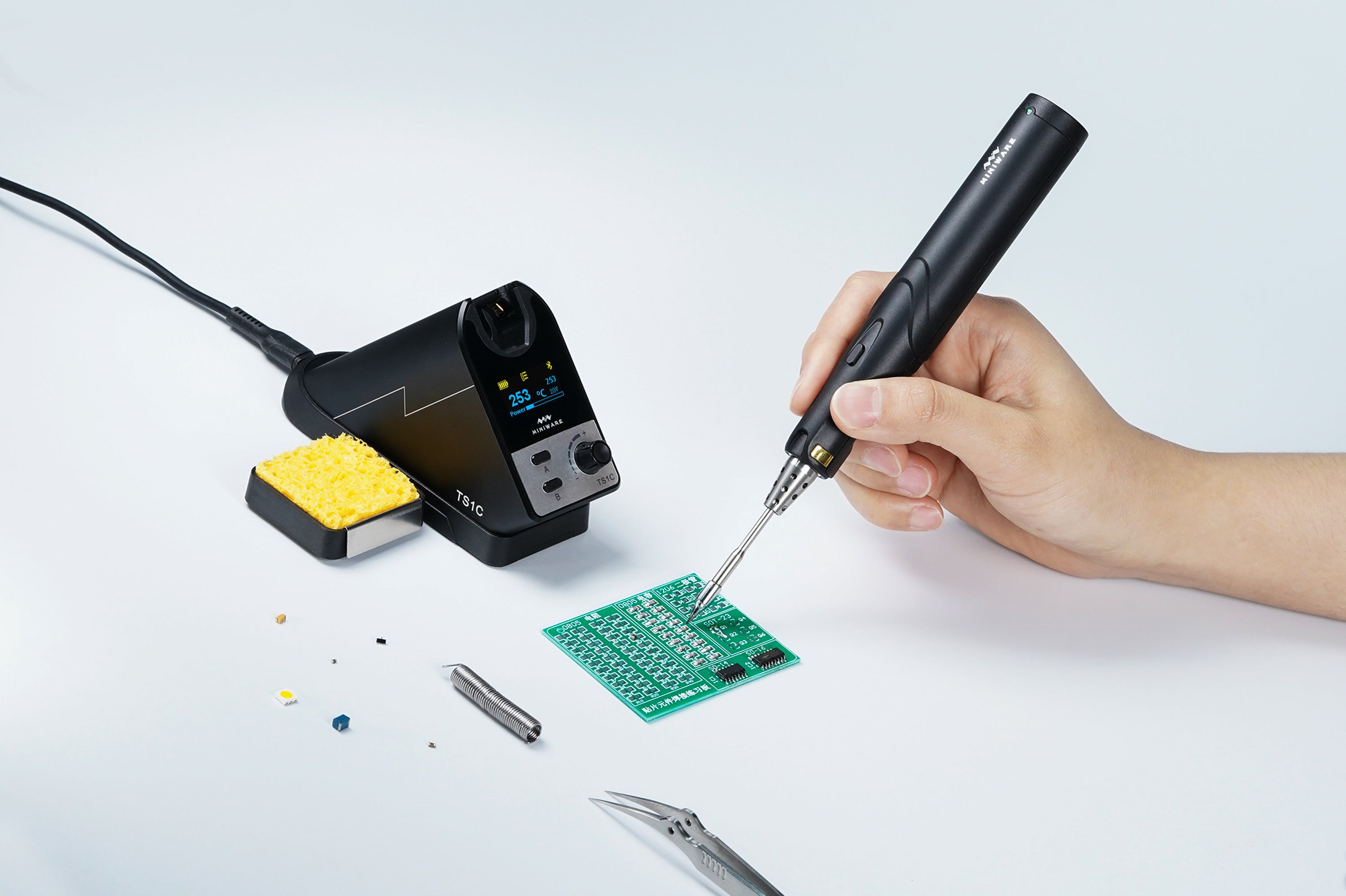 MINIWARE Cordless Soldering Station TS1C 45W Mini Digital Electric Sol ...