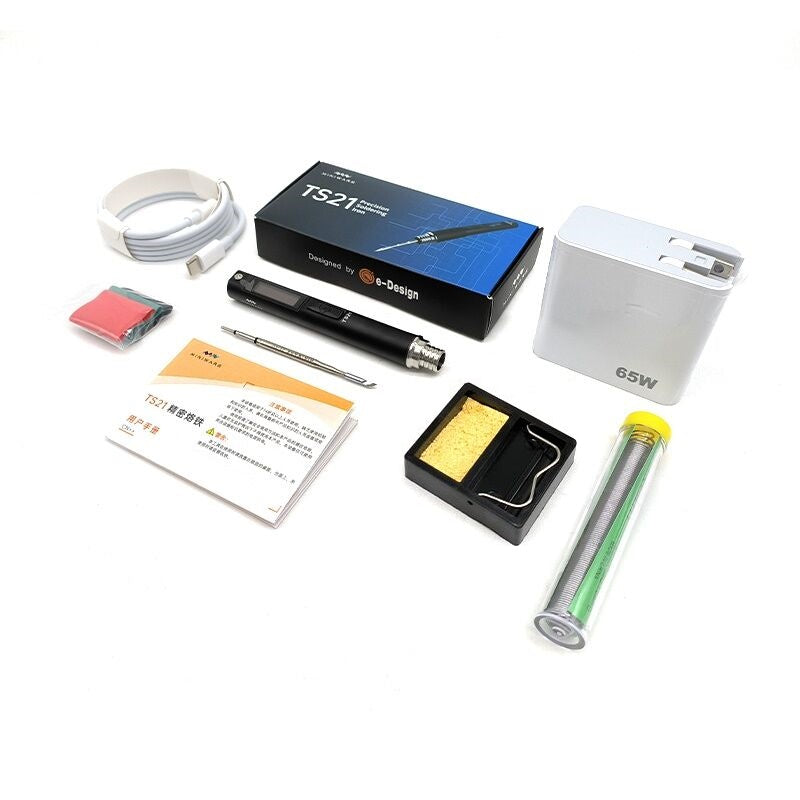 MINIWARE TS101 soldeerbout lasapparaat BC2 Tips draagbaar Digit DC5525 USB-C 90 W temperatuur instelbaar 50 MINIWARE TS101 soldeerbout lasapparaat BC2 Tips draagbaar Digit DC5525 USB-C 90 W temperatuur instelbaar 50